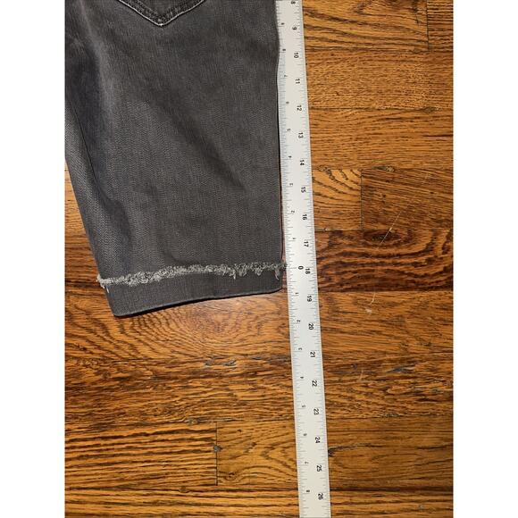 All Saints Bike Shorts Grey Black 31 Slim Fit Short Distressed Cuffed - Picture 10 of 12